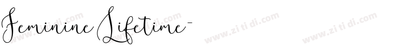 Feminine Lifetime字体转换